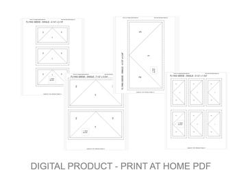 Archivo digital FPP de Gansos Voladores Individuales - 37 tamaños - PDF de Foundation Paper Piecing - ¡Ideal para principiantes!
