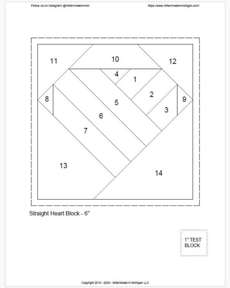 FPP - Print Your Own - 7 Sizes! - Heart Block - Two Styles - Mug Rugs ...