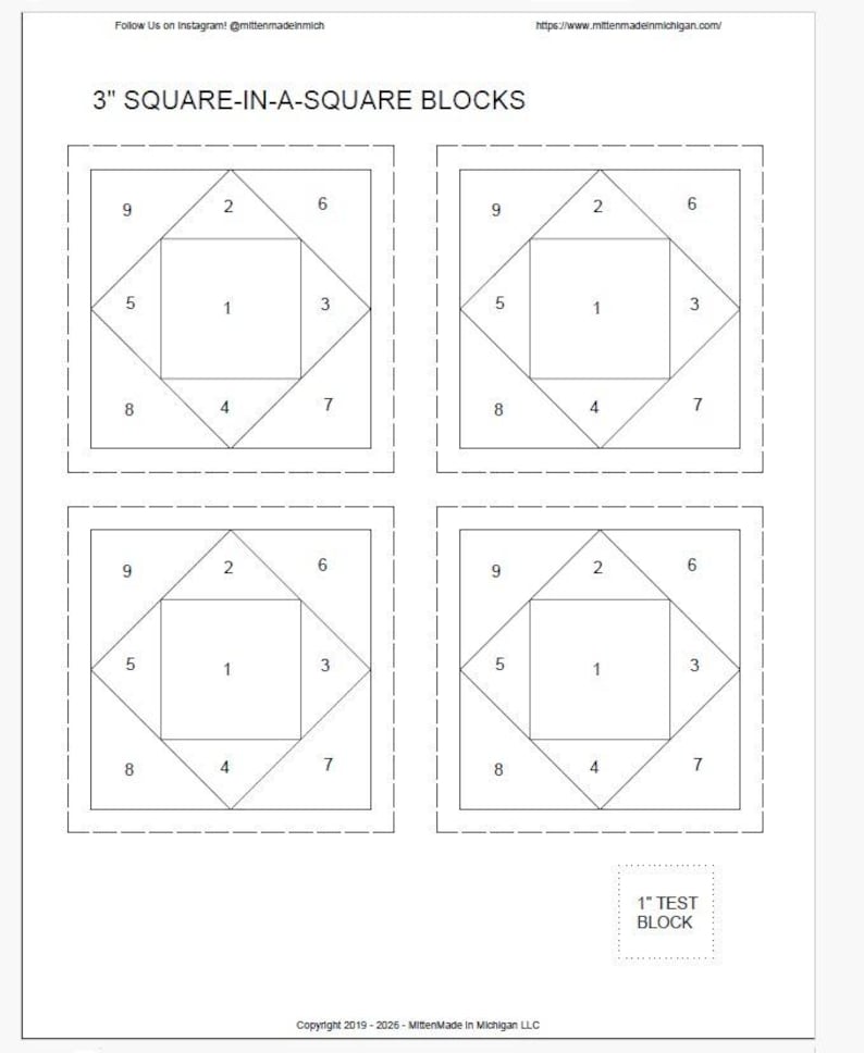FPP - Economy Block (square-in-a-square) - 6 Small Sizes (1