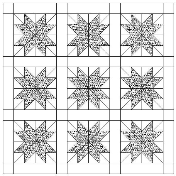 FPP Pattern - Super Easy Foundation Paper Piecing - LeMoyne Star pattern - 12"/16" block size - Beginner Friendly!