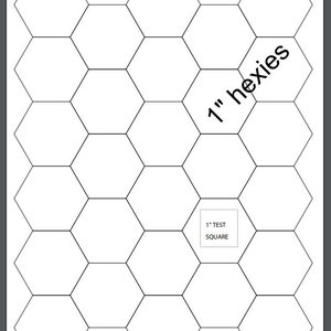 EPP - Assemblage de papier anglais - 5 tailles - Hexies de 1/2" à 2" - Imprimez votre propre