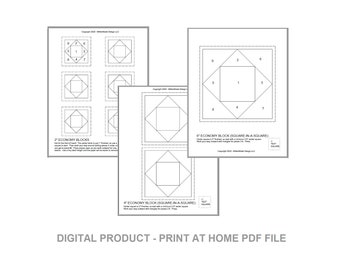 FPP – Blok ekonomiczny (kwadrat w kwadracie) – FORMAT PAPIERU A4 (metryczny) – od 2 do 10 cali