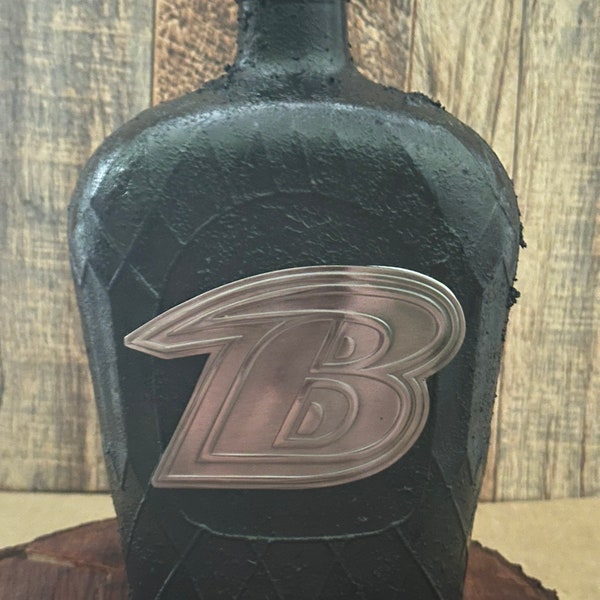 Hand Made Home Decor NFL Baltimore Ravens Crown Royal Bottle