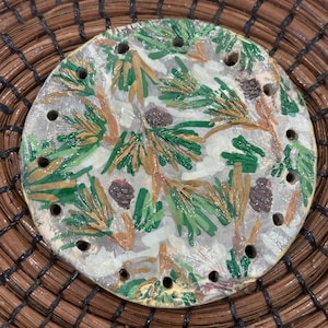 Handmade Pine Needle Basket Centerpiece – Decorative Woven Craft