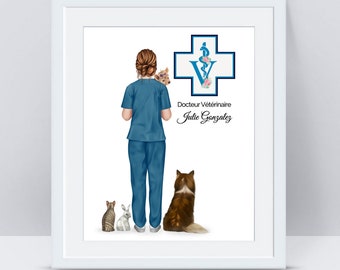 Portrait Vétérinaire - personnel soignant - docteur - Infirmière - Aide Soignant - Médecin - Pharmacien - Animaux