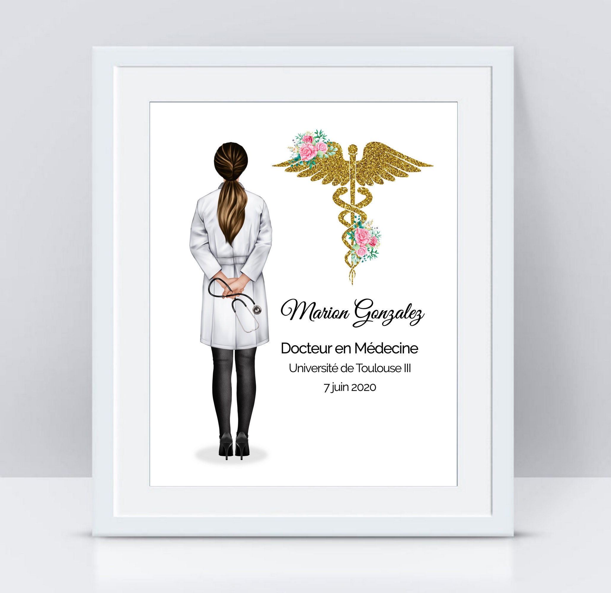 Cadeau diplôme médecin cadeau diplôme kiné cadeau diplôme Etsy