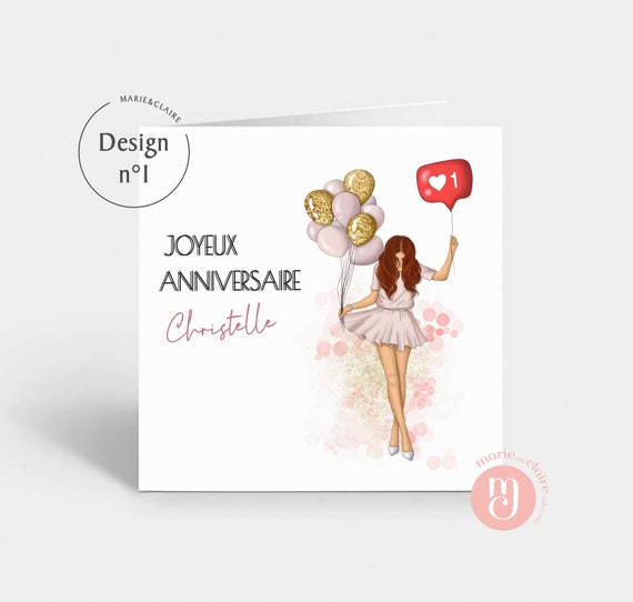 Carte Anniversaire Personnalisee Anniversaire Meilleure Amie Etsy