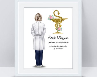Personalized Doctor of Pharmacy diploma gift - Pharmacist - Doctor