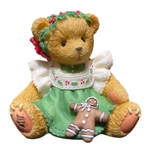 Cherished Teddies Girl With Gingerbread Doll Figurine 2000 Enesco Priscilla Hillman 707309 Ceramic Collectible
