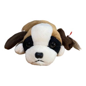 Ty Beanie Baby &quot;Bernie&quot; St. Bernard Dog Plush Toy 1996 Original Collectible