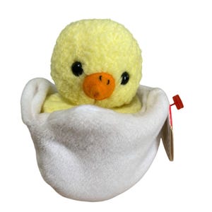 Ty Beanie Babies Original Baby Ears The Duck Plush Toy Yellow & White Collectible