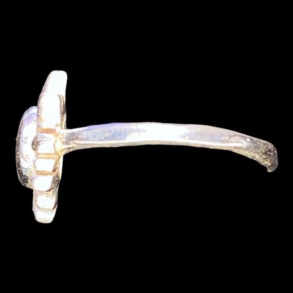 Ring Garnet Sunburst Size 5.75 Faceted 5mm Women … - image 3