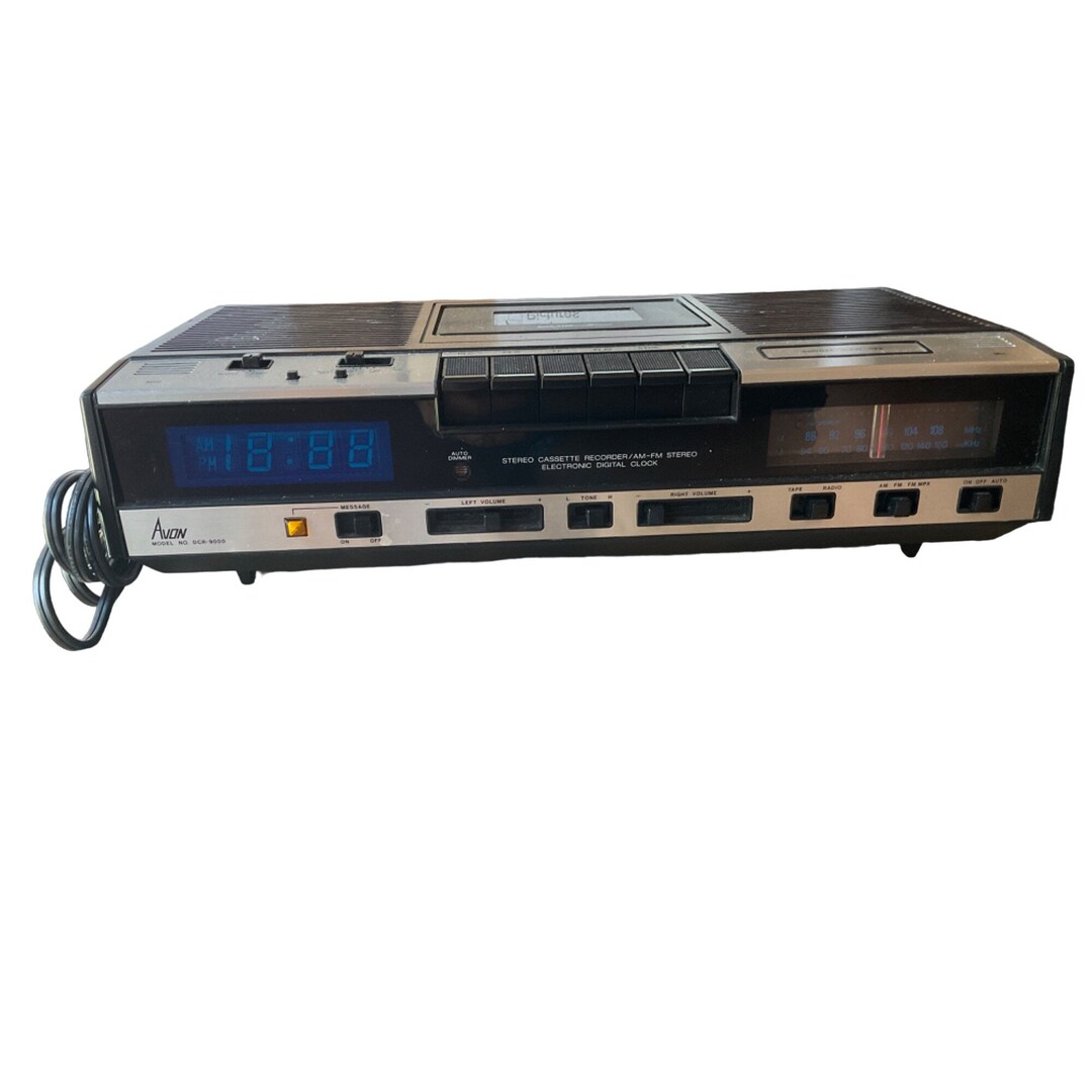 Avon DCR9000 Clock Radio Cassette Player Vintage Etsy