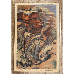 Fred Harvey Vintage Grand Canyon National Park Postcard