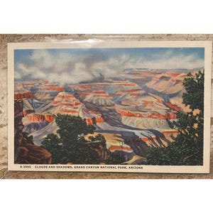 Fred Harvey Grand Canyon National Park Clouds & Shadows Vintage Postcard