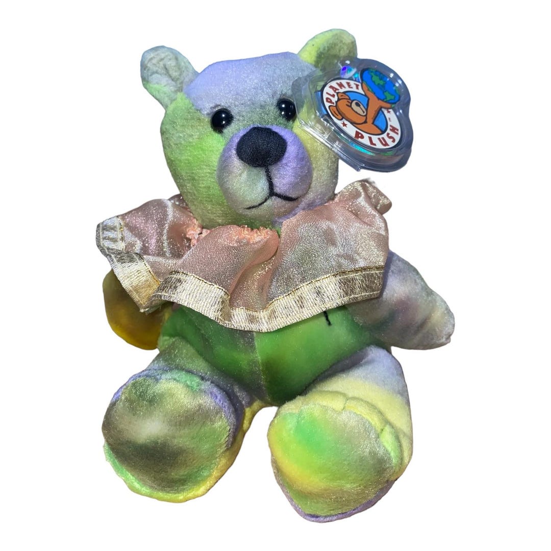 planet-plush-bear-in-original-case-with-registration-card-tag-etsy