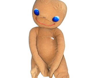 Vintage 1982 E.T. Extra-Terrestrial Knitted Plush Doll 12" Stuffed Toy By Amblin Entertainment