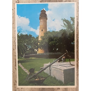Vintage Military Museum & Lighthouse Postcard Florida Keys Wholesalers Key West