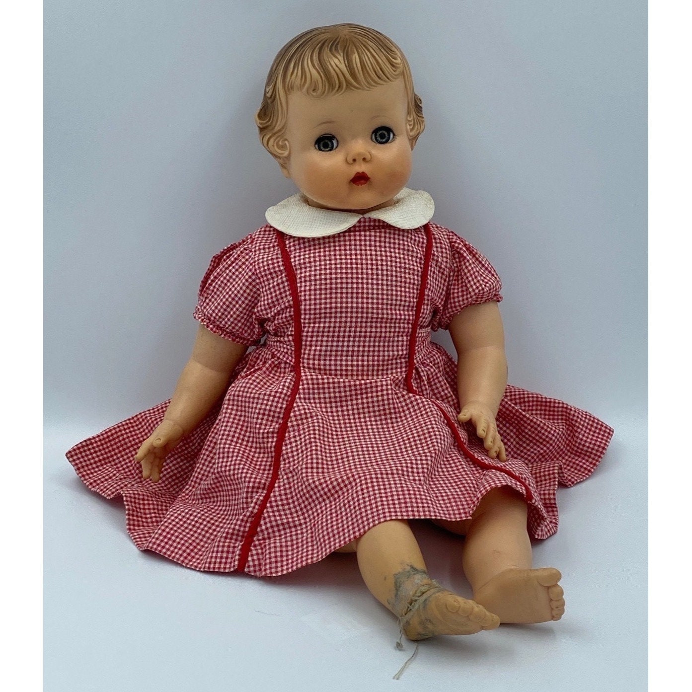 Vintage Madam Alexander 18 Inch Rosebud Doll 1953 1952 Vinyl Molded