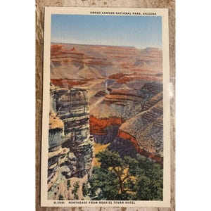 Vintage Grand Canyon National Park Postcard By Fred Harvey