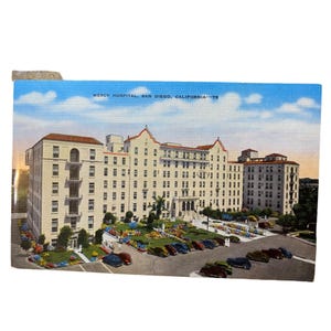 Vintage Mercy Hospital San Diego California Postcard
