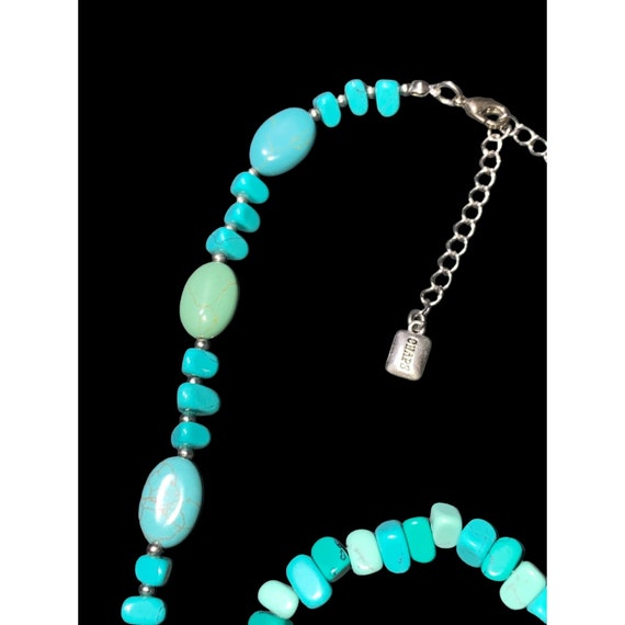 Chaps Necklace Bracelet Faux Turquoise Possibly H… - image 7