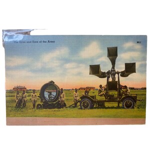 Vintage 1940s &quot;The Eyes And Ears Of The Army&quot; Military Postcard
