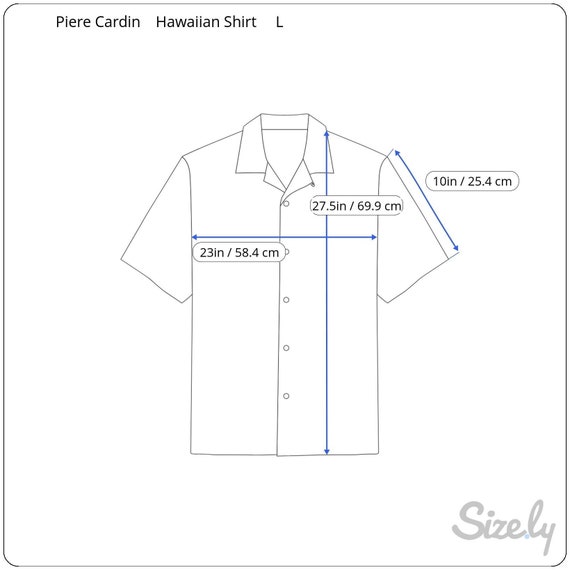 Pierre Cardin L Hawaiian Shirt Men Short Sleeve B… - image 2