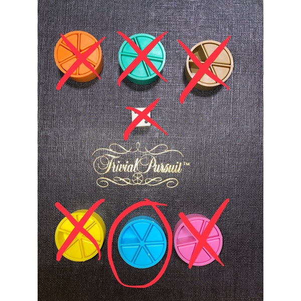 Trivial Pursuit Original Game Wedges Blue Only 1981 Vintage