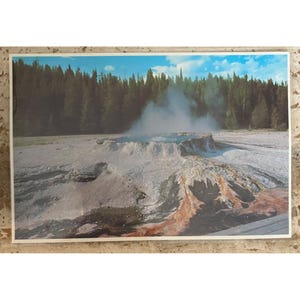 Vintage Continental Card Postcard Featuring Punch Bowl Springs Yellowstone National Park