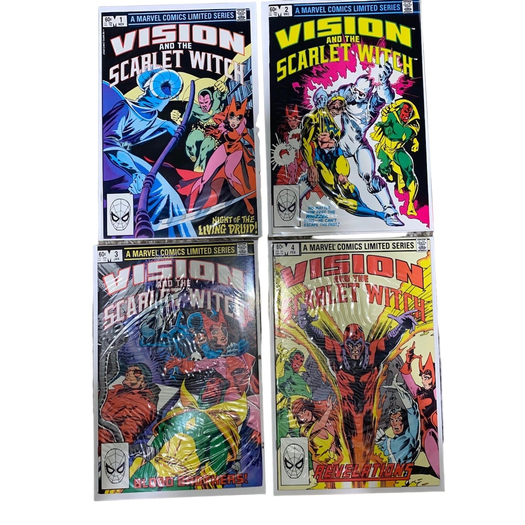 Marvel Comic 4 Items Limited Series Vision and the Scarlet Witch Issues ...