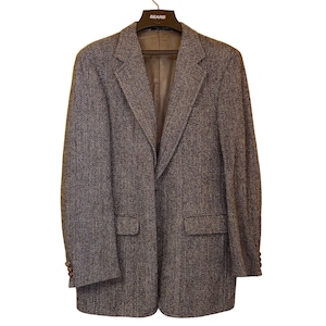 Vintage Sears Mens Herringbone Wool Two-Button Blazer Jacket