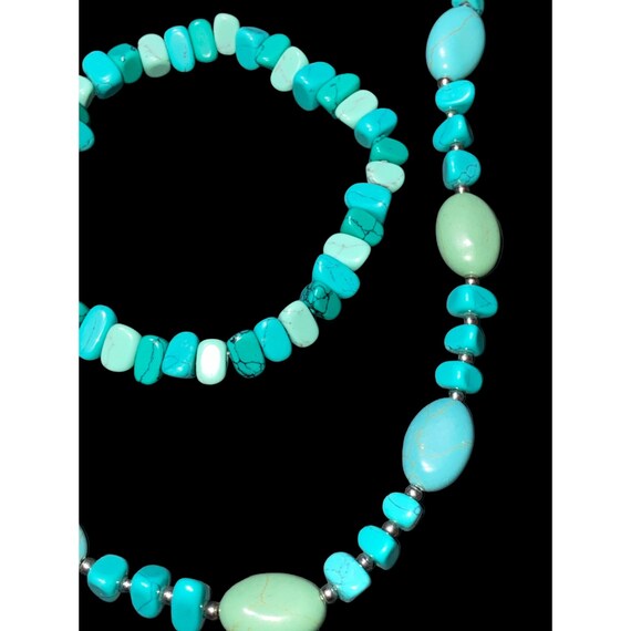 Chaps Necklace Bracelet Faux Turquoise Possibly H… - image 5