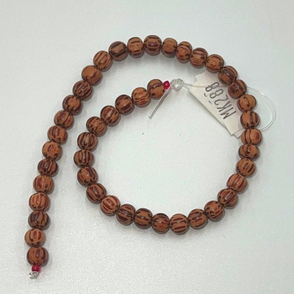 Wood Bead Philippines Round Brown Variegated Jewelry