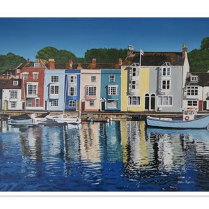 Weymouth Harbor 2, A3 gicleemuseum/tentoonstellingskwaliteit limited edition print