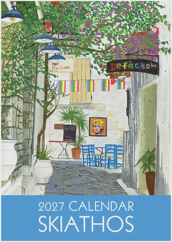 Skiathos 2027 Wall Calendar with 12 new Skiathos Oil Paintings