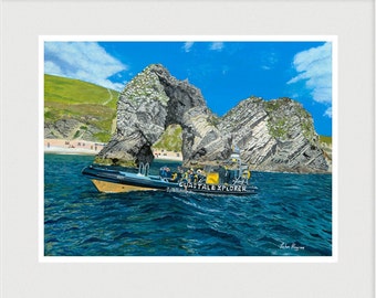 Framed Durdle Door Coastal Explorer  Giclee Museum/Exhibition quality limited edition print