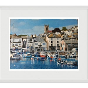 Large Framed Brixham Harbour Giclee Museum/Exhibition quality limited edition print