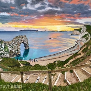 Durdle Door Dorset A3 Giclee Museum/Exhibition quality limited edition print