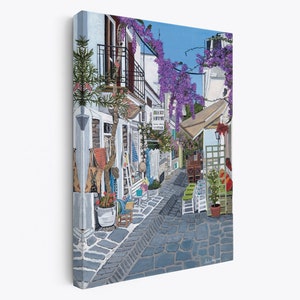 Canvas wall Art  Skiathos Alexandras Shop for home and office from my original oil painting bringing colour and a vibrancy to any room