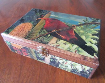 Caja para pájaros, caja de madera, caja para tabaco, caja para joyas, caja para guardar recuerdos, caja para regalos, caja para baratijas, caja pequeña de madera