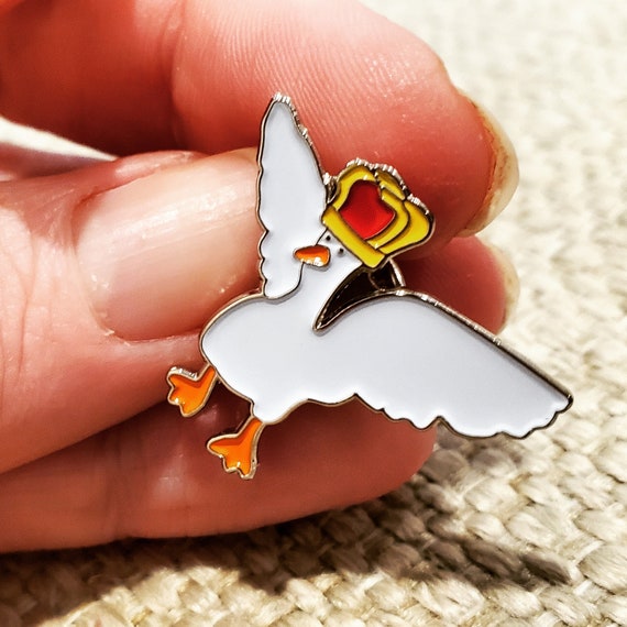 Untitled Goose Game Crown Winner Pin Etsy