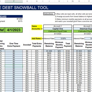 SCHULD SCHNEEBALL TASCHENRECHNER & Tracking Tool - Inspiriert von Dave Ramsey