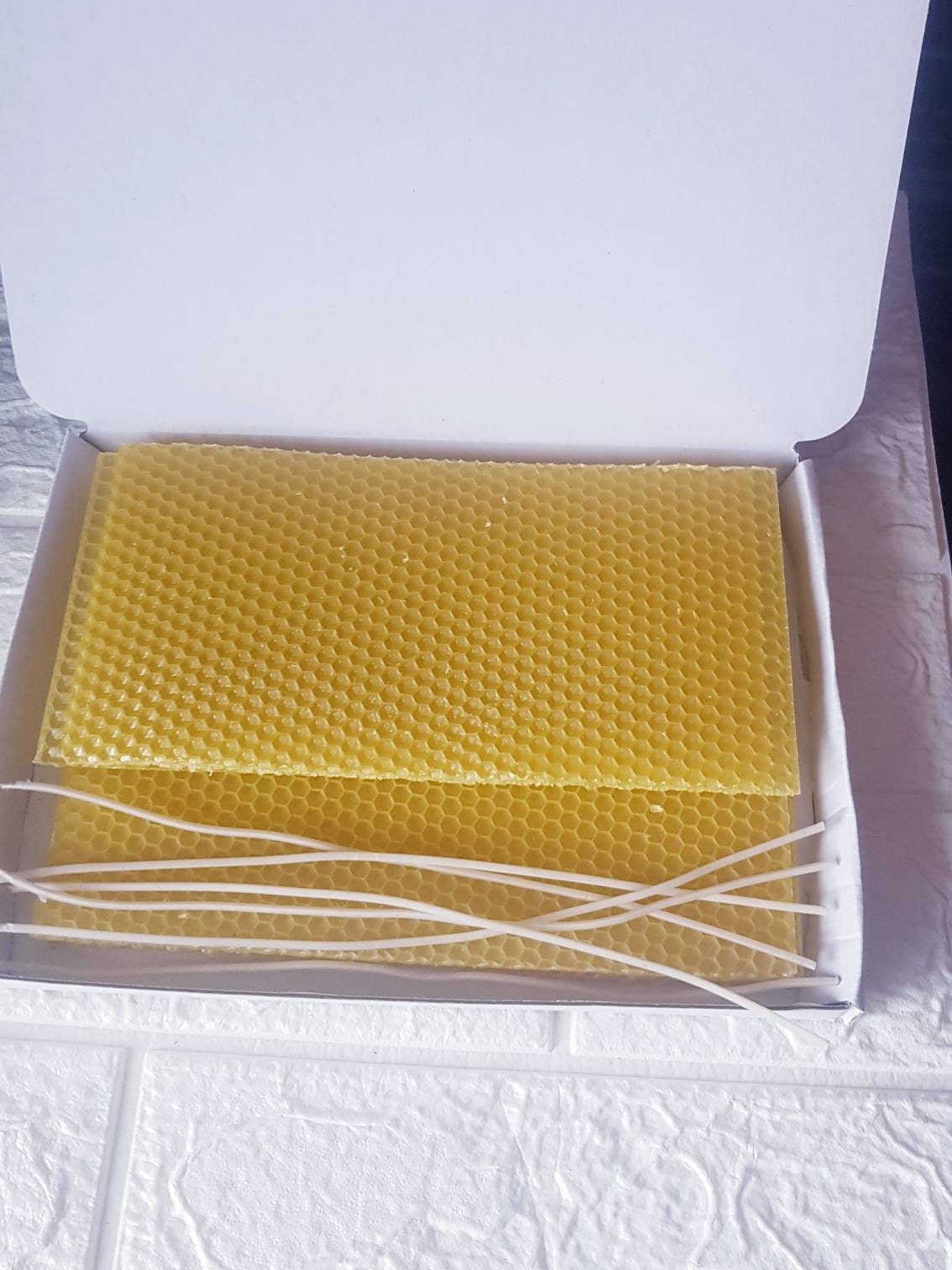 Beeswax Candle Rolling Kit for 6 Candles Complete With Wicks. Etsy UK