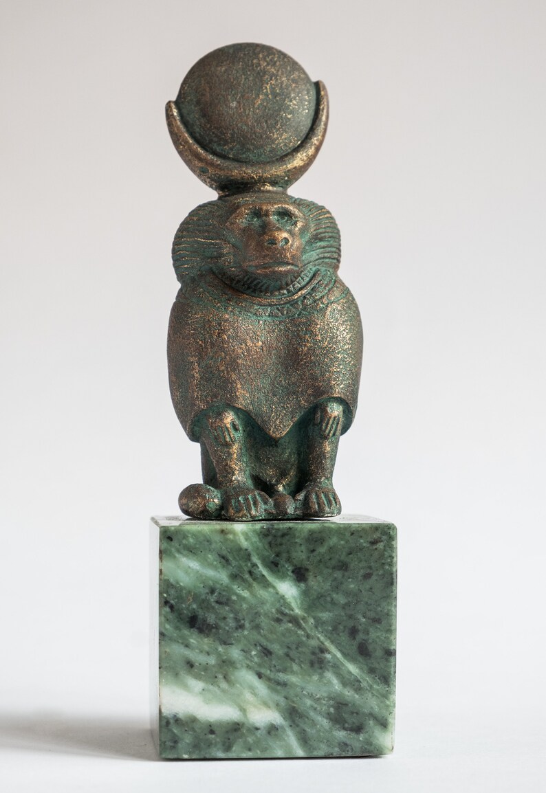 Ancient Egyptian god Thoth in the image of a baboon