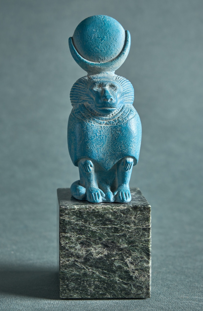 Ancient Egyptian god Thoth in the image of a baboon
