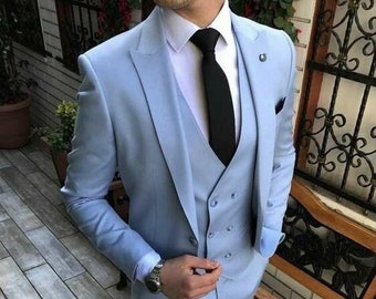 Sky Blue Suit - Etsy