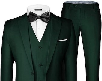 Dark Green Suit - Etsy