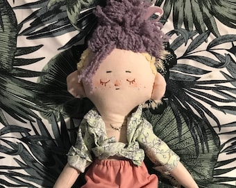 Fairy doll with tattoos, handmade heirloom BOODLE doll