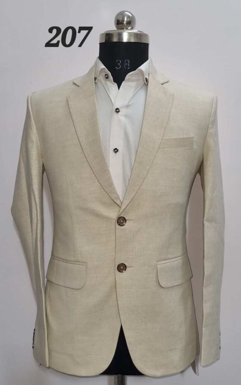 Man Beige Linen 2 Piece Suit-off White Suit for Groom & - Etsy